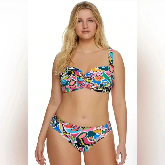 BLEU ROD BEATTIE Go For Bold Ruched Back Bottom and Bikini Top - Picture 2 of 15